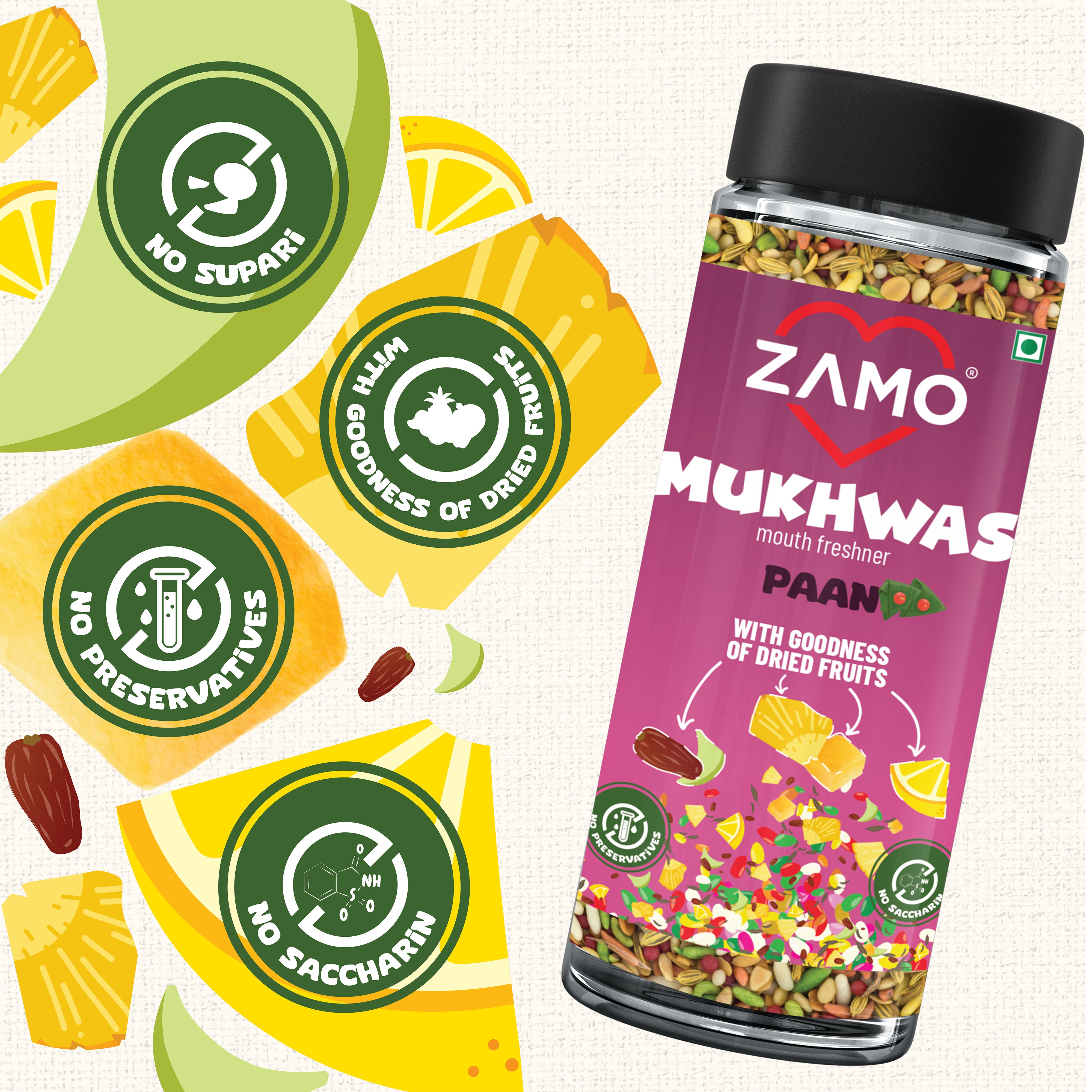 ZAMO Mukhwas Mouth Freshener - Paan Pack of 2